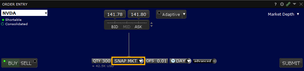 Snap to Market Order